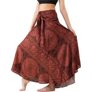 Long Skirts for Women Blossom Orange